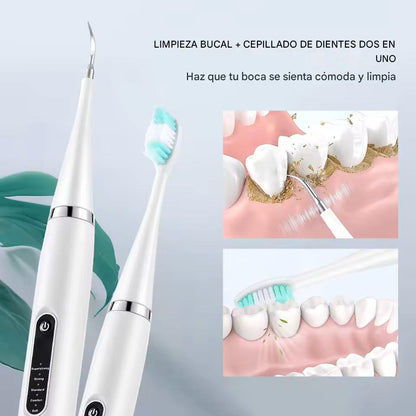 UltraDent Pro™ (2 en 1)- Remueve placa y manchas desde casa — sin pagar de más en el dentista.