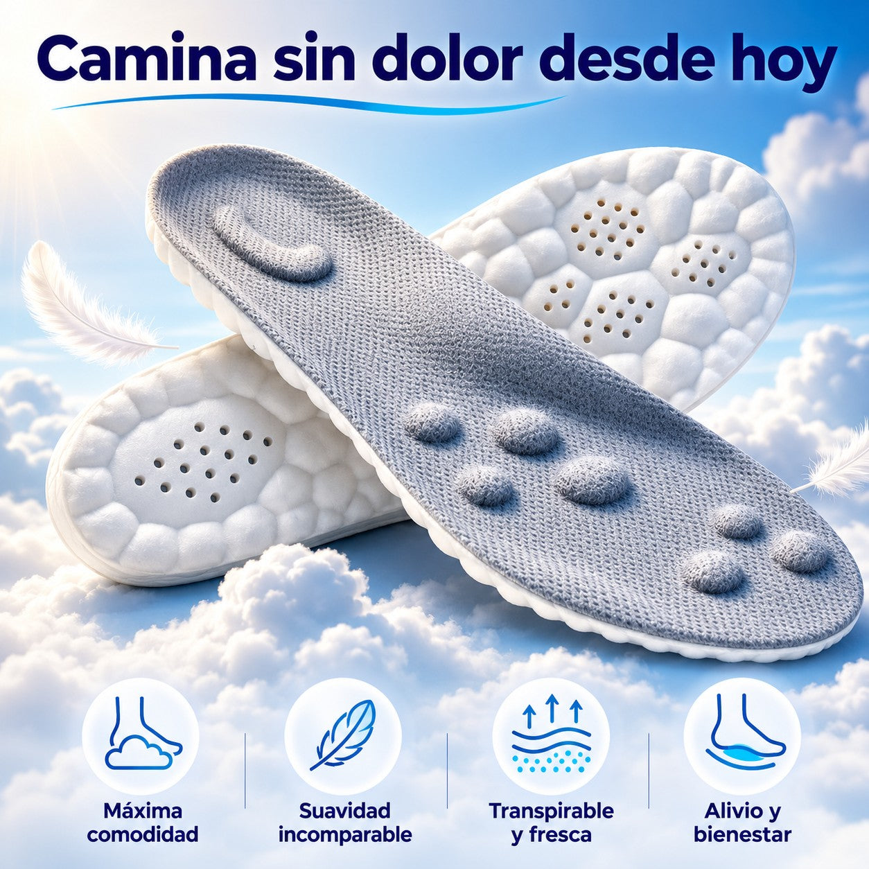 Plantillas con Tecnología Air4D™ - El alivio que tus pies, tus rodillas y tu espalda te están pidiendo