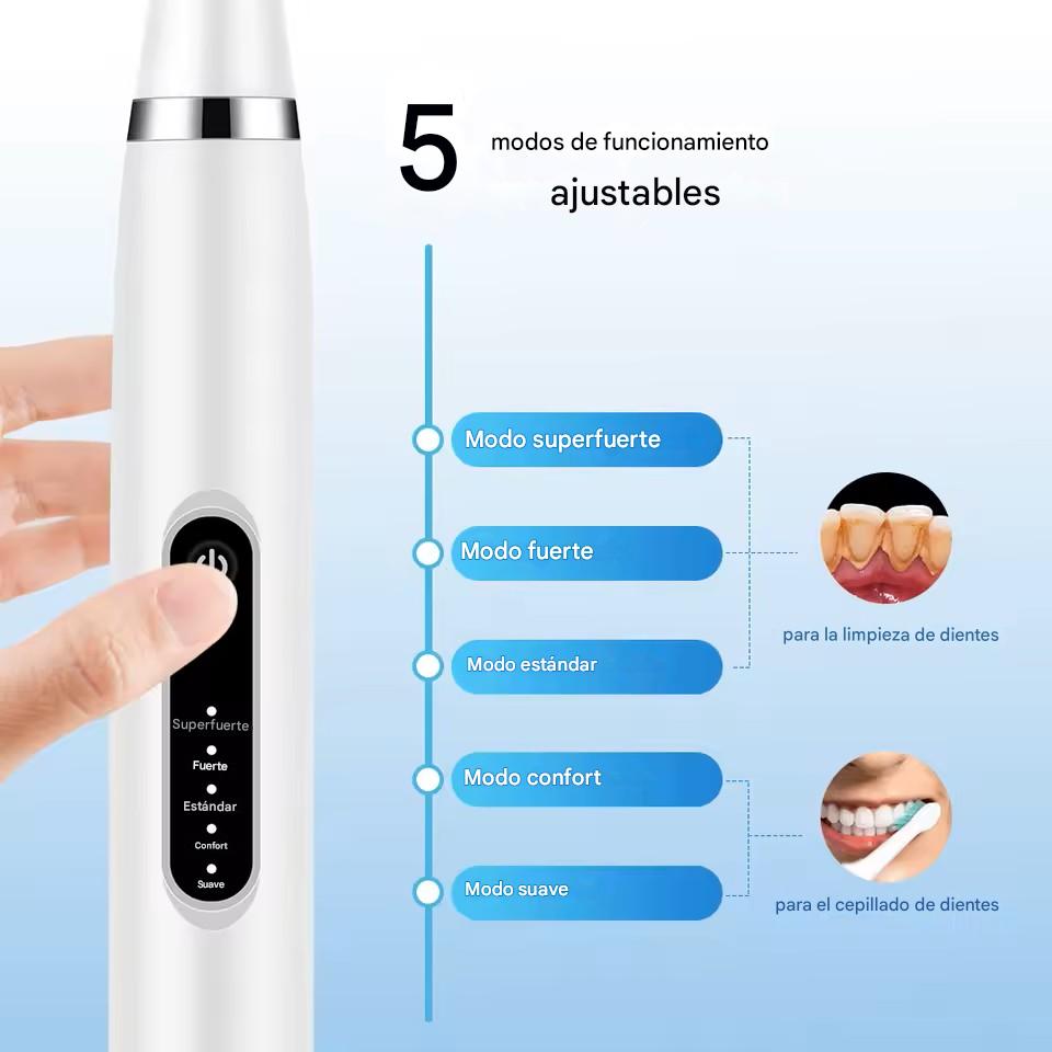 UltraDent Pro™ (2 en 1)- Remueve placa y manchas desde casa — sin pagar de más en el dentista.