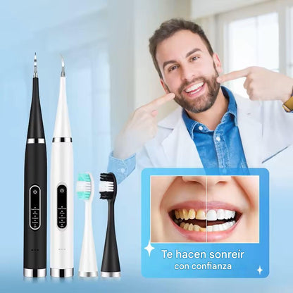 UltraDent Pro™ (2 en 1)- Remueve placa y manchas desde casa — sin pagar de más en el dentista.