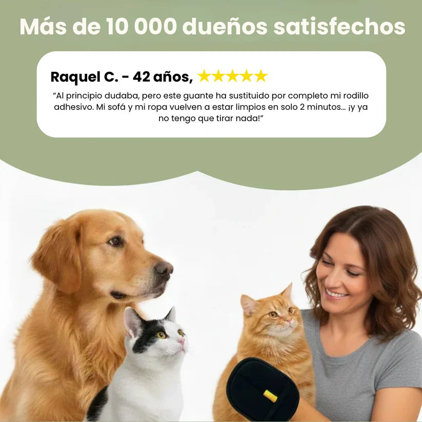 OFERTA 2X1 - Guante Mágico Quitapelos - Tu ropa, sofá y auto libres de pelos al instante ✨