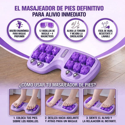 RelaxFoot Pro™ – Rodillo Masajeador de Pies Portátil para Dolor, Relajación y Circulación