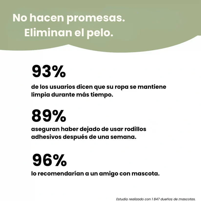 OFERTA 2X1 - Guante Mágico Quitapelos - Tu ropa, sofá y auto libres de pelos al instante ✨