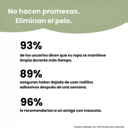 OFERTA 2X1 - Guante Mágico Quitapelos - Tu ropa, sofá y auto libres de pelos al instante ✨