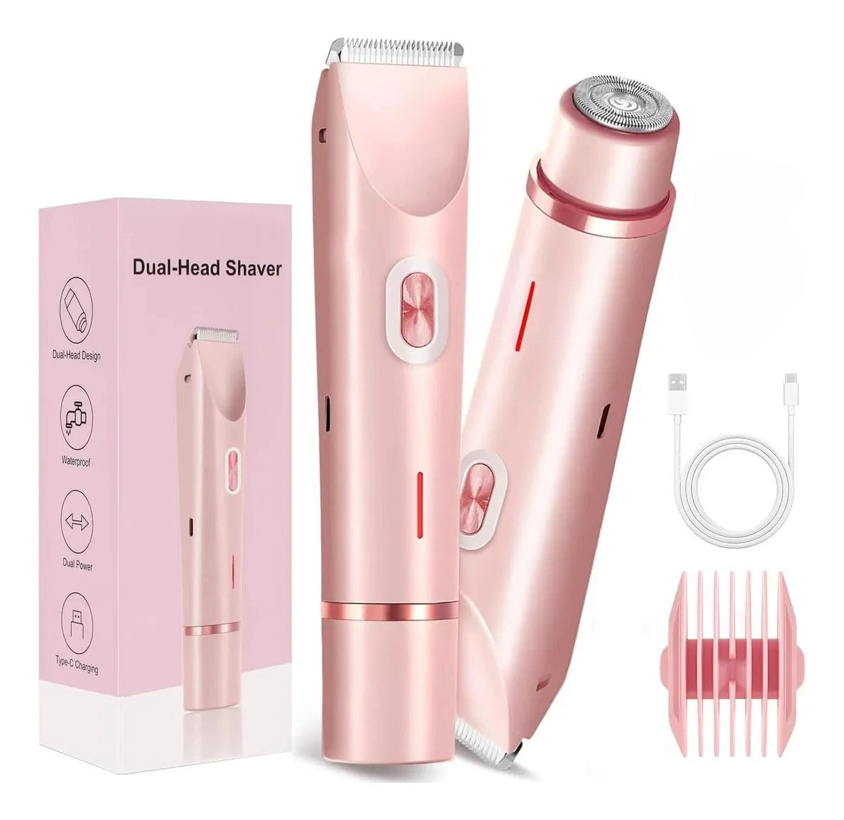 Depiladora Corporal y Facial 2 en 1 Portatil – Rápido, sin dolor y sin irritación