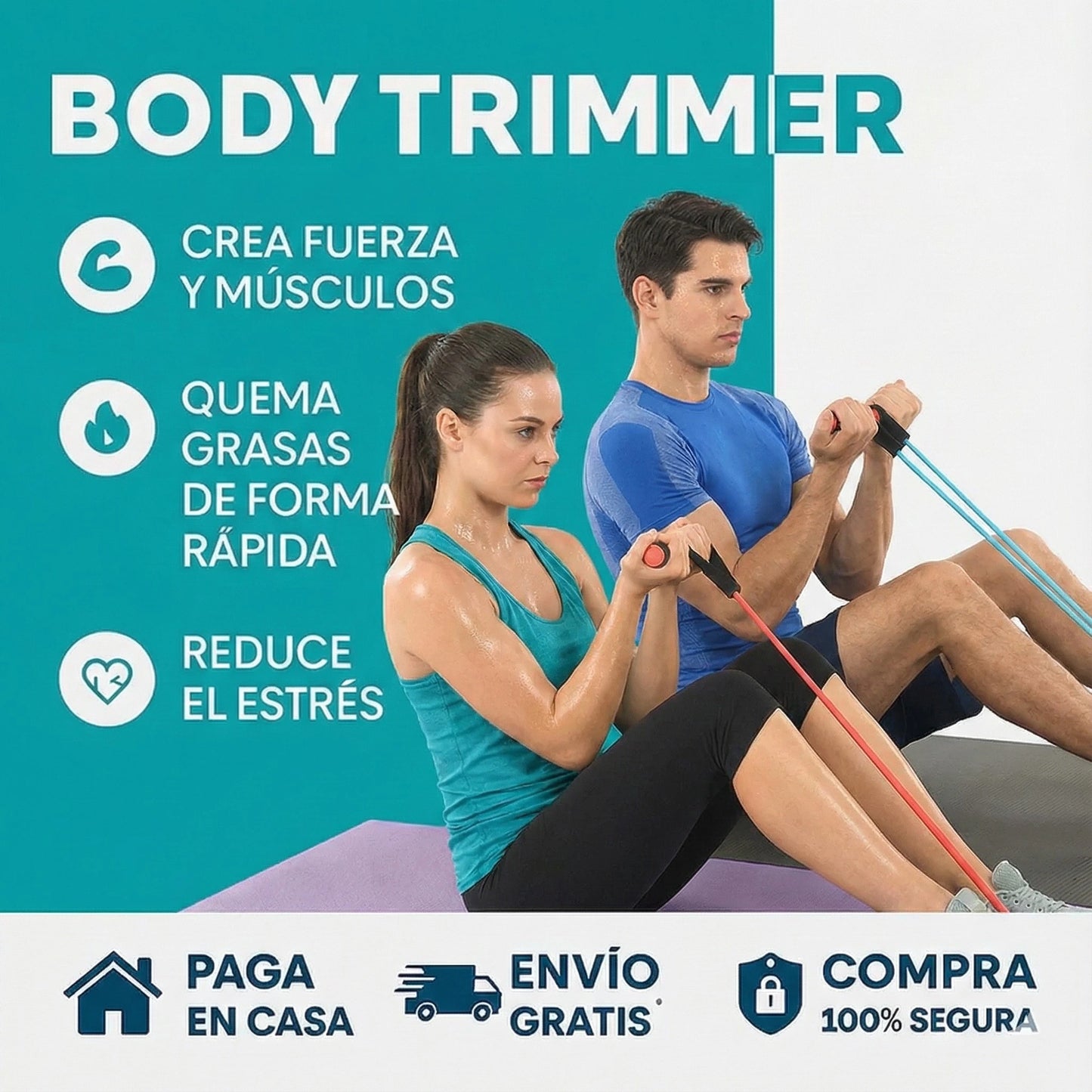 Body Trimmer - Entrena tu cuerpo completo sin salir de casa 💪(Guía de ejercicios al final)